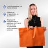 Сумка-шоппер из спанбонда с пришивными ручками 23 см, оранжевая, 45 х 35 см